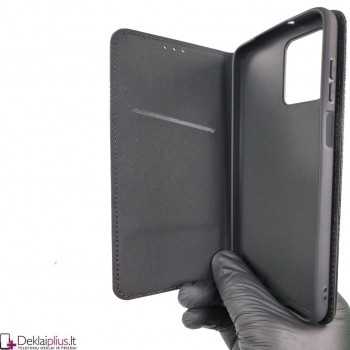 Telone atverčiamas dėklas - juodas (Motorola Moto G53)